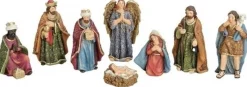 Merkloos Set Van 8X Stuks Polystone Kerststal Beelden / Figuren 3-11 Cm Discount