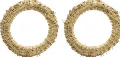 Merkloos Set Van 5X Stuks Stro Kerstkransen Om Te Decoreren 35 X 6 Cm Best Sale