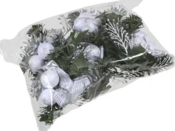 Othmar Decorations Set 6X En Decoraties Op Stekers 12 Cm - Kerststukje Onderdelen/Stekertjes - Kerstversiering/Kerstdecoratie Outlet