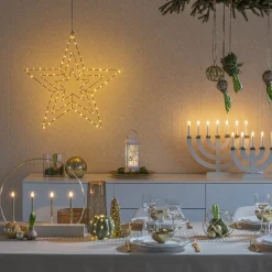 Konst Smide Verlichte Kerstfiguren^Sneeuwlantaarn Voor Binnen - Klassieke Stijl - Sneeuwpop - Warmwit - 10.5 X 27.5 Cm - Kerstlantaarn - Verlichting Op Batterijen - Timer - 3000K - Kerstverlichting