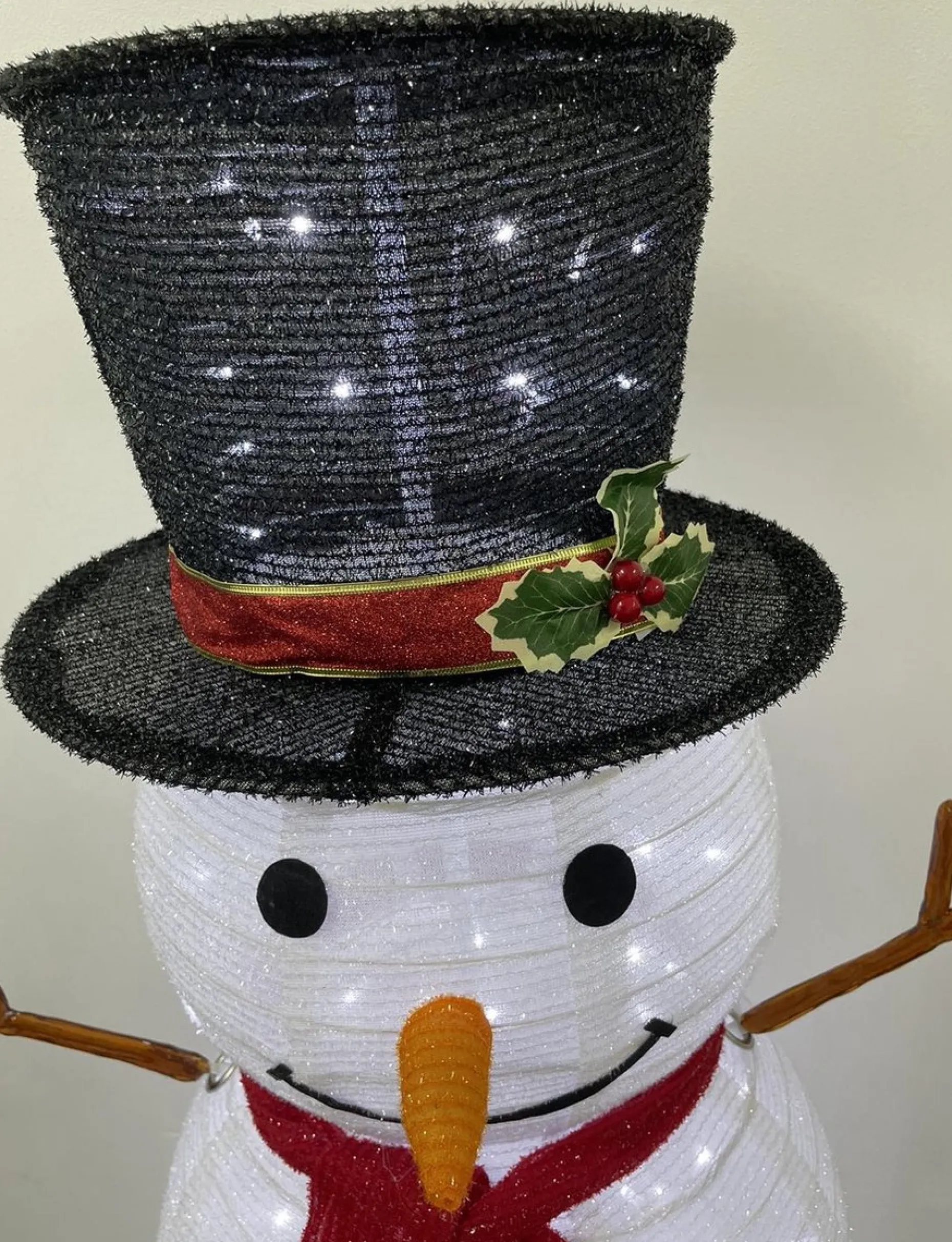 Magic Christmas Toys Verlichte Kerstfiguren^Sneeuwpop Kerst Sneeuwman Met Witte (Happy Christmas) Luxe Xxl (1.20M)