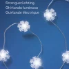 Lumineo Kerstlichtsnoeren^Sneeuwvlokken Lichtsnoeren Met Timer 40 Lampjes Wit Op Batterij - Sneeuwvlok Verlichting - Kerstlampjes/Kerstlichtjes