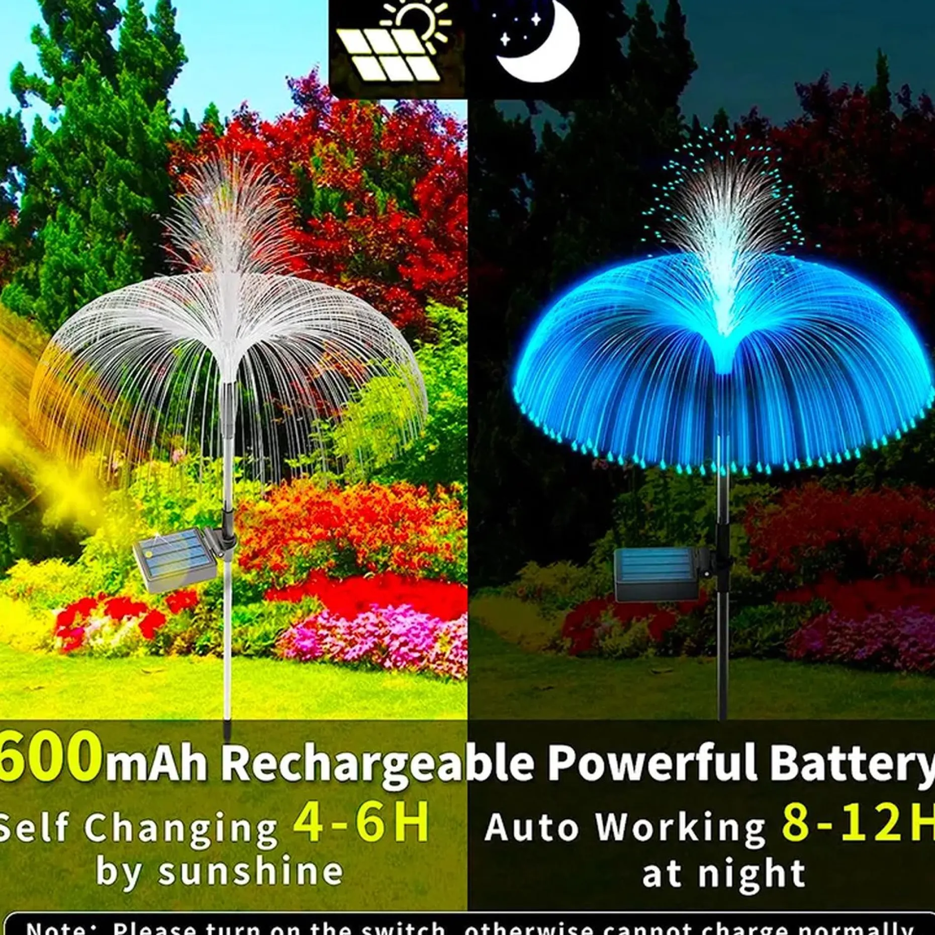 Merkloos’’ Kerstlasers^Solar Jellyfish Lamp - Tuinlamp - Led - Zonne-Energie - Veranderende Kleur - Solar Tuinlamp - Tuinlamp Zonne-Energie