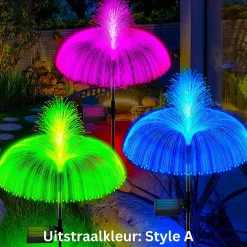 Merkloos’’ Kerstlasers^Solar Jellyfish Lamp - Tuinlamp - Led - Zonne-Energie - Veranderende Kleur - Solar Tuinlamp - Tuinlamp Zonne-Energie