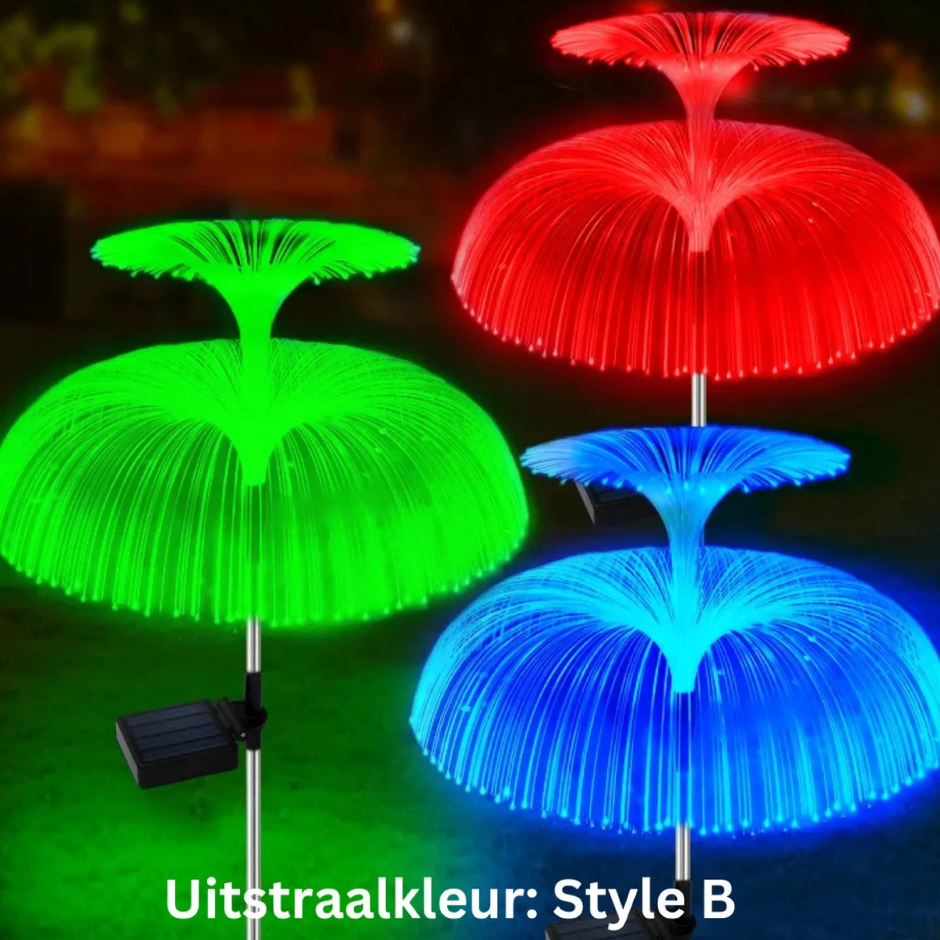 Merkloos’’ Kerstlasers^Solar Jellyfish Lamp - Tuinlamp - Led - Zonne-Energie - Veranderende Kleur - Solar Tuinlamp - Tuinlamp Zonne-Energie