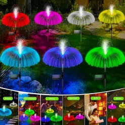 Merkloos’’ Kerstlasers^Solar Jellyfish Lamp - Tuinlamp - Led - Zonne-Energie - Veranderende Kleur - Solar Tuinlamp - Tuinlamp Zonne-Energie