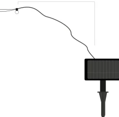Rextech Kerstlichtsnoeren^Solar Tuinverlichting Lichtsnoer Holly - 100 Leds - Warm Wit Licht - Op Zonne-Energie