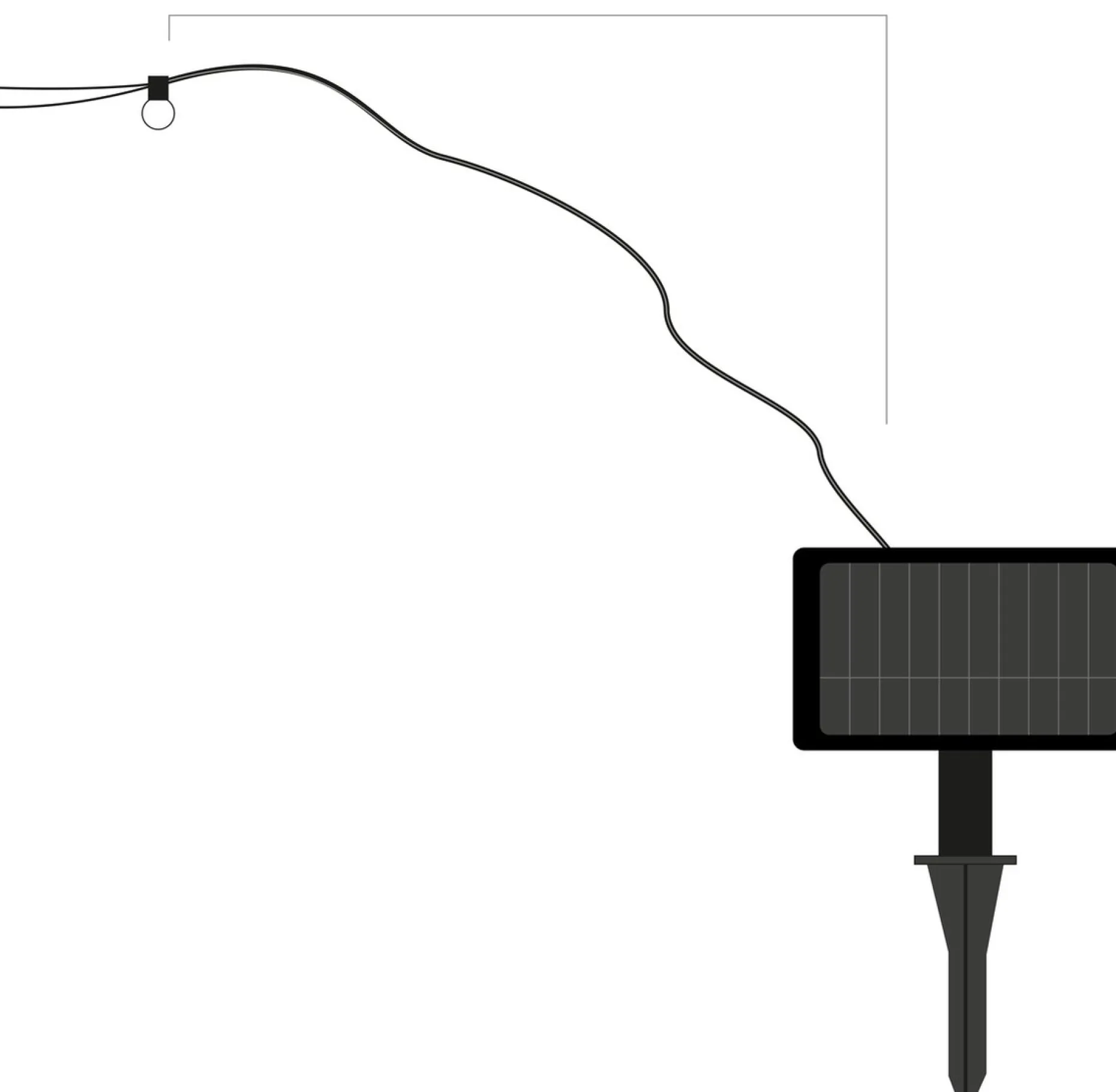 Rextech Kerstlichtsnoeren^Solar Tuinverlichting Lichtsnoer Holly - 100 Leds - Warm Wit Licht - Op Zonne-Energie