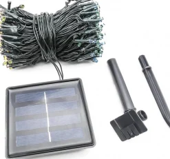 Rextech Kerstlichtsnoeren^Solar Tuinverlichting Lichtsnoer Holly - 100 Leds - Warm Wit Licht - Op Zonne-Energie