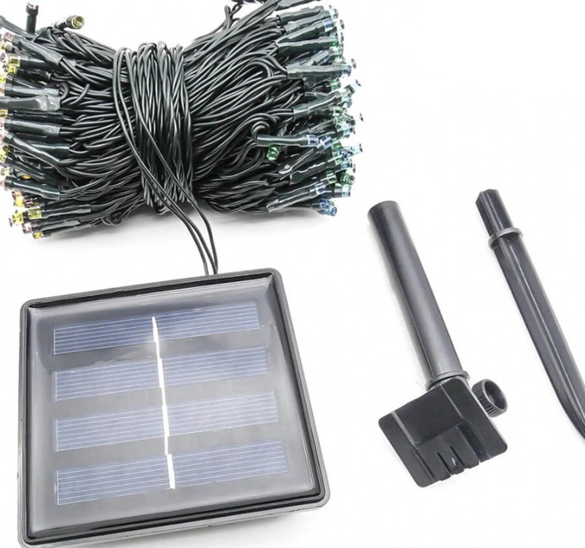 Rextech Kerstlichtsnoeren^Solar Tuinverlichting Lichtsnoer Holly - 100 Leds - Warm Wit Licht - Op Zonne-Energie
