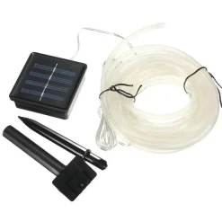 Rextech Lichtslangen^Solar Tuinverlichting - Lichtslang Buiten 'Rope' - Met Los Solarpaneel - Lichtsnoer Op Zonne-Energie