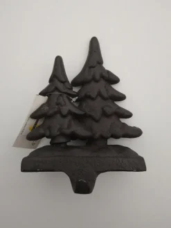 Sommerfield | Kranshanger Ophanghaak Voor Op Kast E.D., (Krans) Haak En Dubbele Kerstboom | Gietijzer | Zwart/Roestbruin Outlet