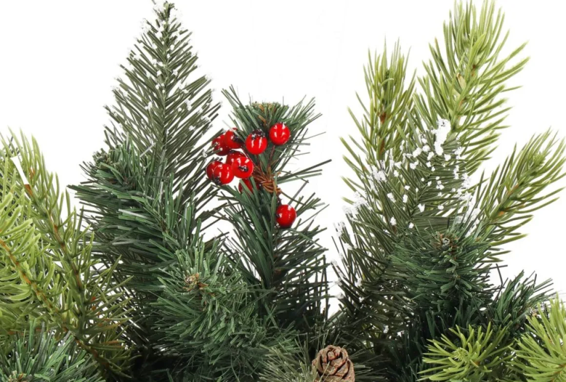 springos Guirlande - Kerstslinger Deluxe - 1 Meter - Groentinten Online