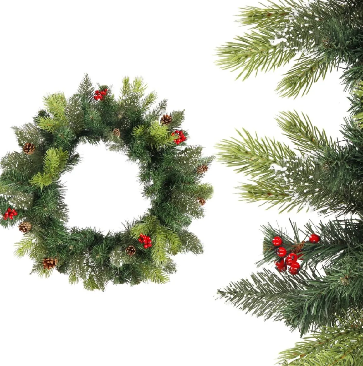 springos Guirlande - Kerstslinger Deluxe - 1 Meter - Groentinten Online