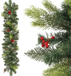 springos Guirlande - Kerstslinger Deluxe - 1 Meter - Groentinten Online