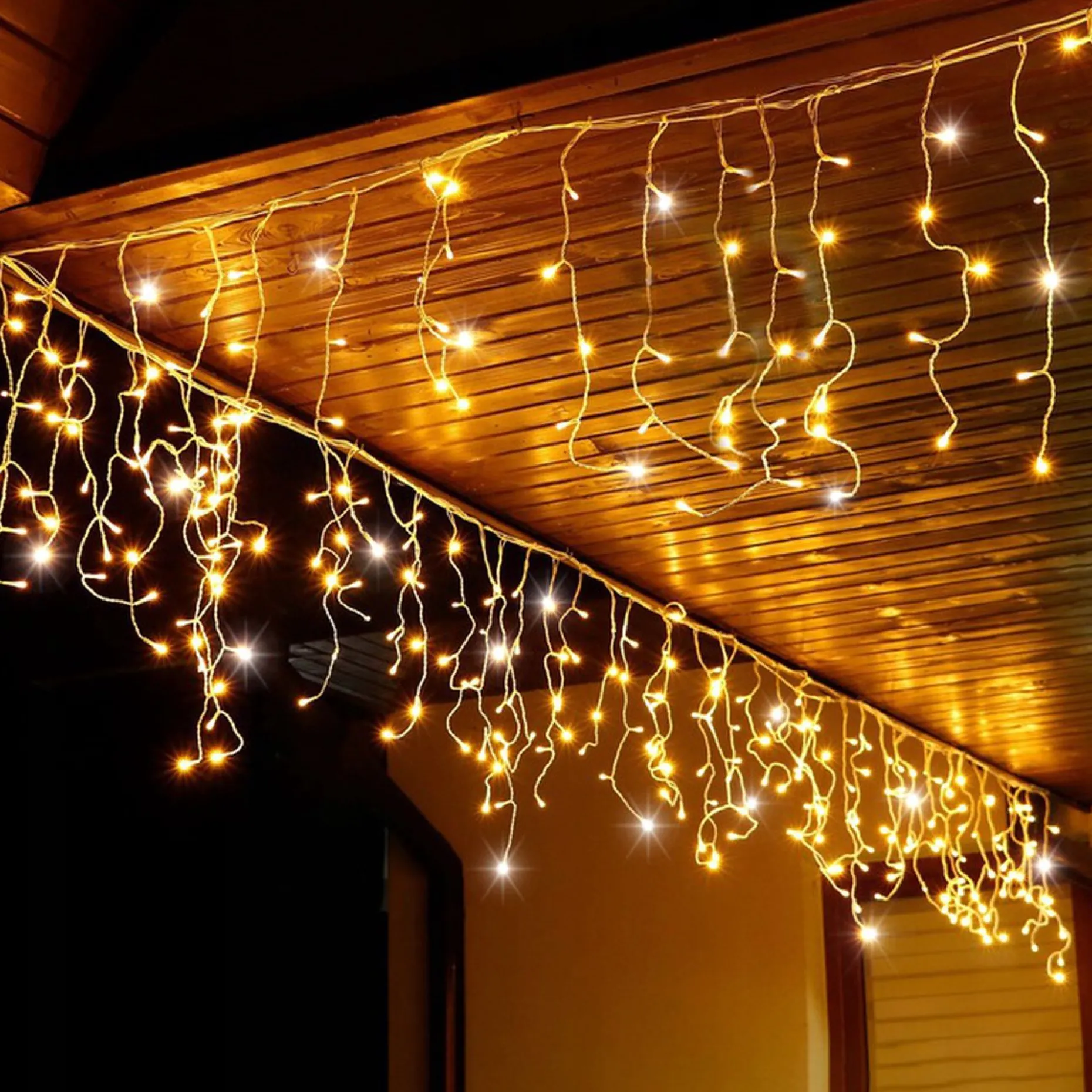 springos Lichtgordijnen^ Ijspegel Verlichting Buiten | Ijspegel Verlichting | Kerstverlichting Buiten | 12 M + 2.5 M Snoer | Connectable | 300 Led | Flash |