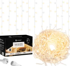 springos Lichtgordijnen^ Ijspegel Verlichting Buiten | Ijspegel Verlichting | Kerstverlichting Buiten | 12 M + 2.5 M Snoer | Connectable | 300 Led | Flash |