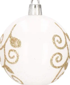 springos Kerstballen | Kerstversiering | Onbreekbaar | 153 Stuks | Goud/Wit Fashion