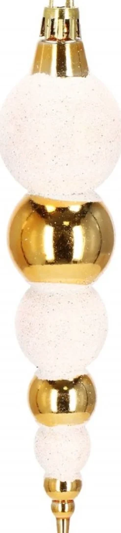 springos Kerstballen | Kerstversiering | Onbreekbaar | 153 Stuks | Goud/Wit Fashion