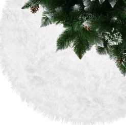 springos Kerstboomstandaarden^ Kerstboomrok | Kerstboomkleed | Kerstboomversiering | 85 Cm | Wit