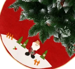 springos Kerstboomstandaarden^ Kerstboomrok | Kerstboomkleed | Kerstboomversiering | 89,5 Cm | Rood