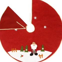 springos Kerstboomstandaarden^ Kerstboomrok | Kerstboomkleed | Kerstboomversiering | 89,5 Cm | Rood