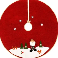 springos Kerstboomstandaarden^ Kerstboomrok | Kerstboomkleed | Kerstboomversiering | 89,5 Cm | Rood