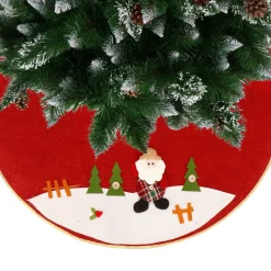 springos Kerstboomstandaarden^ Kerstboomrok | Kerstboomkleed | Kerstboomversiering | 89,5 Cm | Rood
