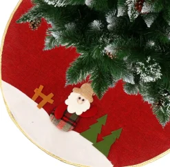 springos Kerstboomstandaarden^ Kerstboomrok | Kerstboomkleed | Kerstboomversiering | 57 Cm | Rood