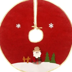 springos Kerstboomstandaarden^ Kerstboomrok | Kerstboomkleed | Kerstboomversiering | 57 Cm | Rood