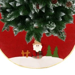 springos Kerstboomstandaarden^ Kerstboomrok | Kerstboomkleed | Kerstboomversiering | 57 Cm | Rood