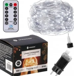 springos Kerstlichtsnoeren^ Kerstverlichting | Binnen & Buiten | 30 M + 3 M Snoer | 300 Led | Inclusief Afstandsbediening | Koud Wit