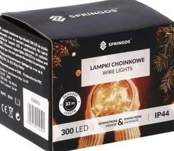 springos Kerstlichtsnoeren^ Kerstverlichting | Binnen & Buiten | 30 M + 3 M Snoer | 300 Led | Inclusief Afstandsbediening | Blauw