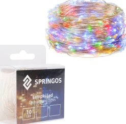 springos Kerstlichtsnoeren^ Kerstverlichting | 0.9 M | Waterdicht | Op Batterij | Led-Verlichting | Multicolor
