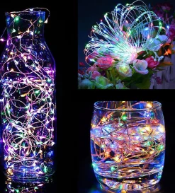 springos Kerstlichtsnoeren^ Kerstverlichting | 0.9 M | Waterdicht | Op Batterij | Led-Verlichting | Multicolor