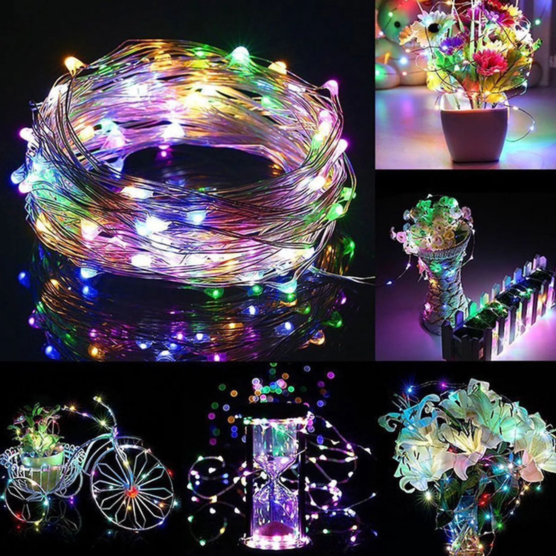 springos Kerstlichtsnoeren^ Kerstverlichting | 0.9 M | Waterdicht | Op Batterij | Led-Verlichting | Multicolor