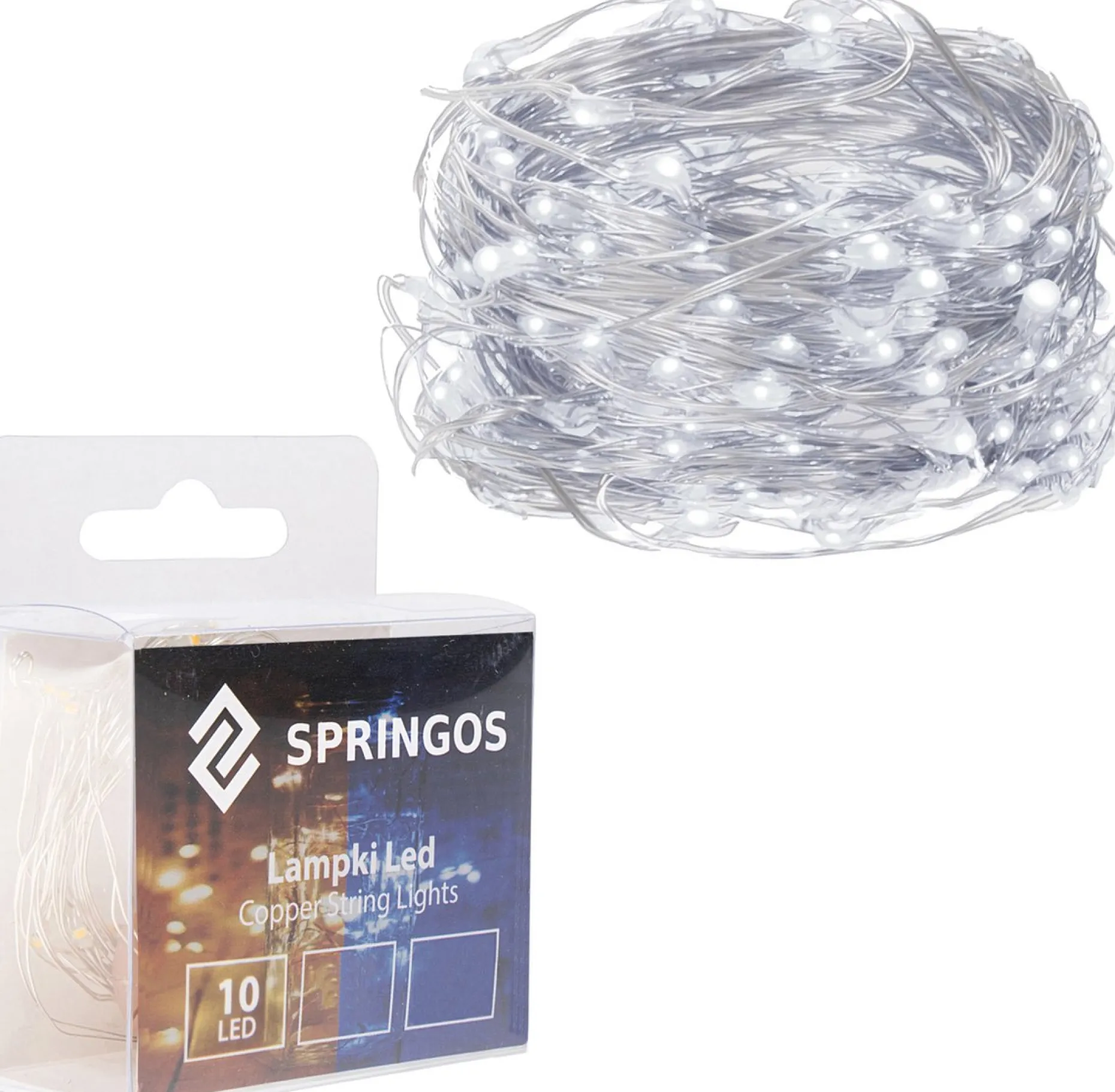 springos Kerstlichtsnoeren^ Kerstverlichting | 0.9 M | Waterdicht | Op Batterij | Led-Verlichting | Koel Wit