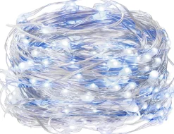 springos Kerstlichtsnoeren^ Kerstverlichting | 1.9 M | Waterdicht | Op Batterij | Led-Verlichting | Koel Wit/Blauw
