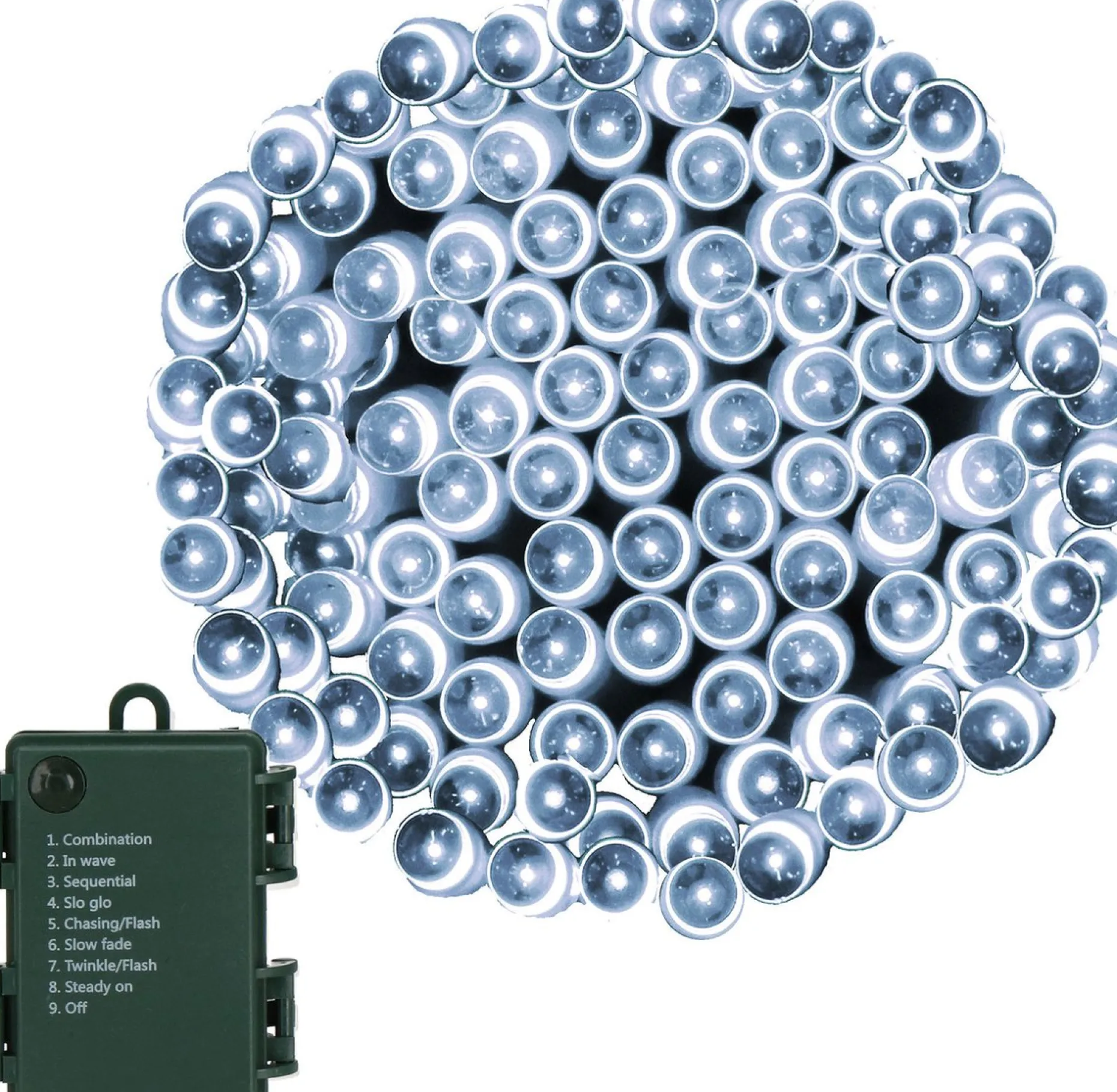 springos Kerstlichtsnoeren^ Kerstverlichting | 10,5 M | Batterij | 100 Led | Koel Wit