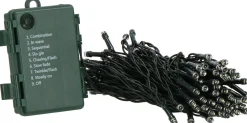 springos Kerstlichtsnoeren^ Kerstverlichting | 10,5 M | Batterij | 100 Led | Koel Wit
