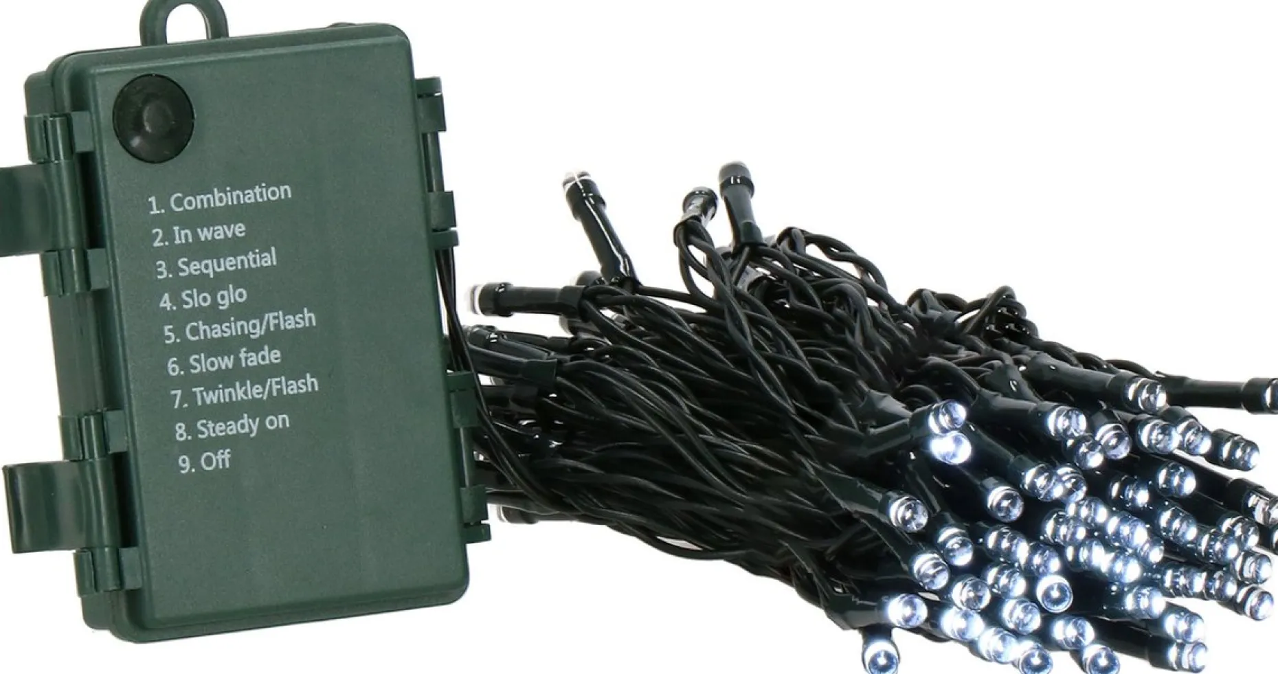 springos Kerstlichtsnoeren^ Kerstverlichting | 10,5 M | Batterij | 100 Led | Koel Wit