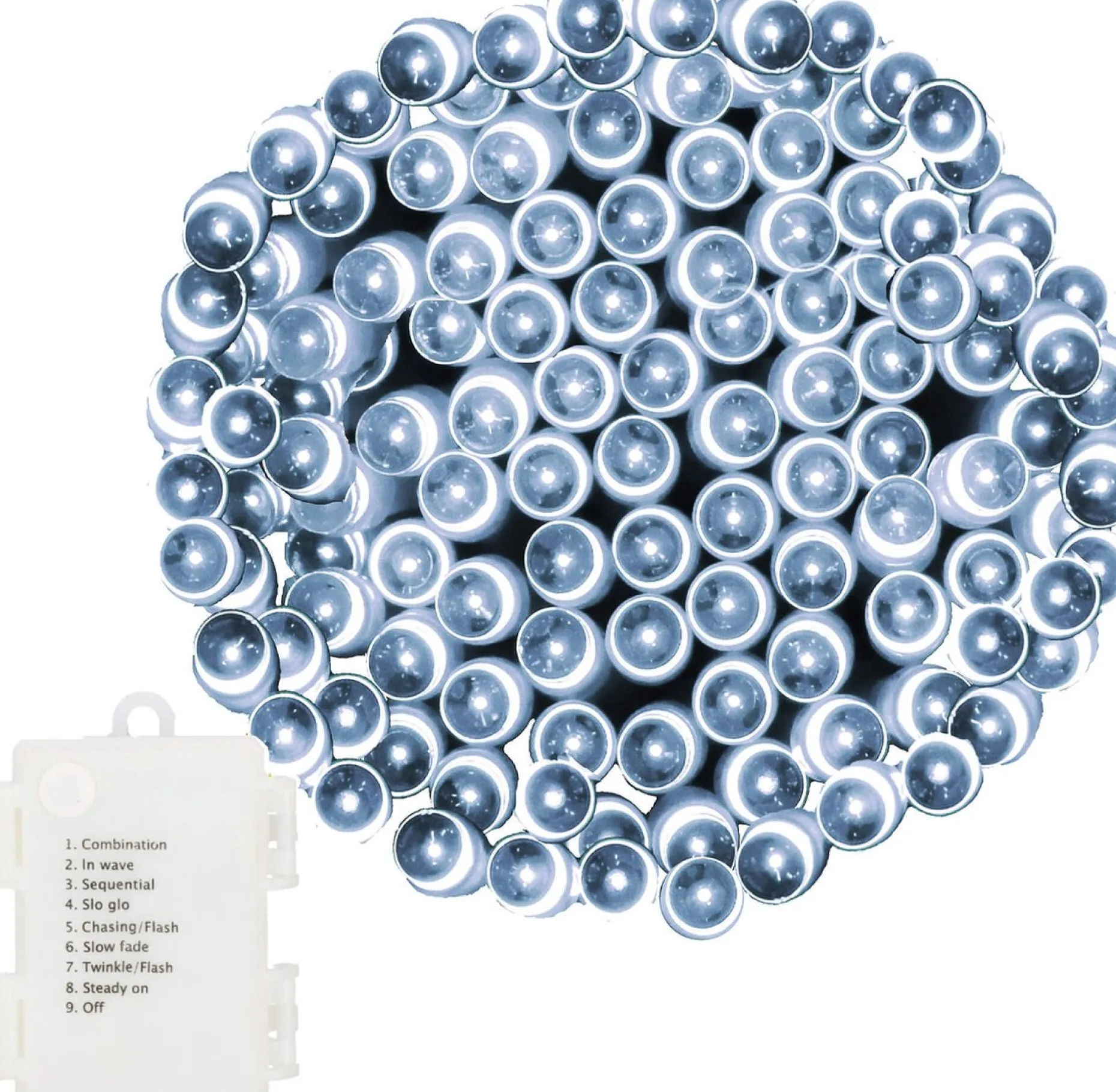 springos Kerstlichtsnoeren^ Kerstverlichting | 10,5 M | Batterij | Afstandsbediening | 100 Led | Koel Wit
