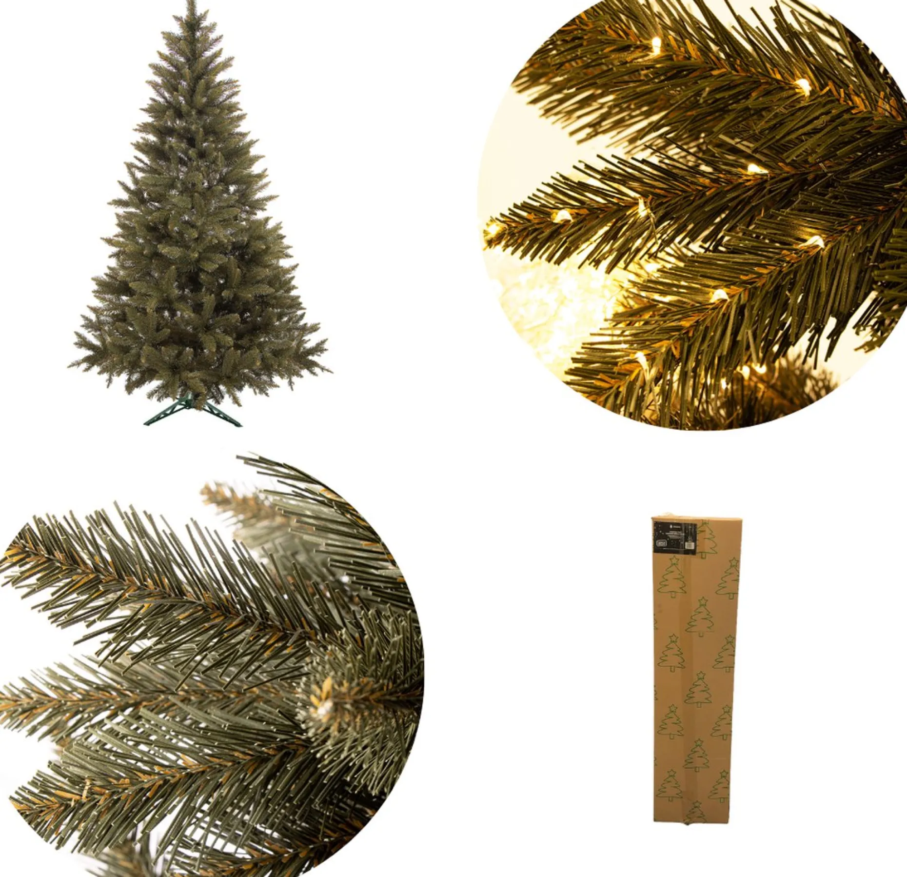 springos Kunstkerstbomen^ Kunstkerstboom | Caucasian Spruce | 180 Cm | Zonder Verlichting