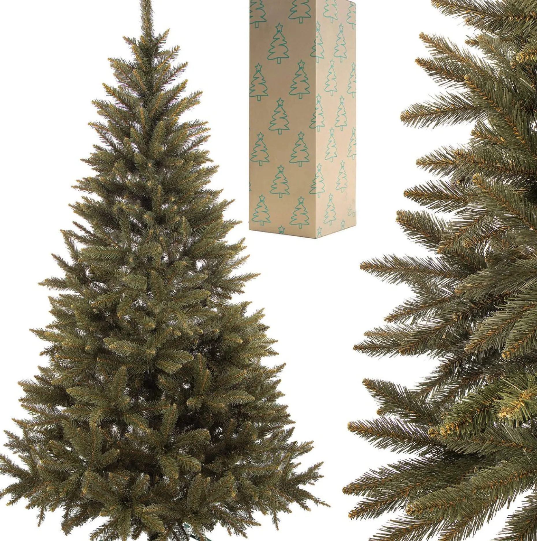 springos Kunstkerstbomen^ Kunstkerstboom | Caucasian Spruce | 250 Cm | Zonder Verlichting