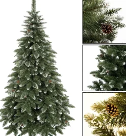springos Kunstkerstbomen^ Kunstkerstboom | Diamond Pine | 220 Cm | Zonder Verlichting