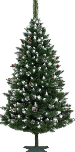springos Kunstkerstbomen^ Kunstkerstboom | Frosted Pine | Zonder Verlichting | Met Sneeuw | 150 Cm