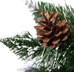 springos Kunstkerstbomen^ Kunstkerstboom | Frosted Pine | Zonder Verlichting | Met Sneeuw | 150 Cm