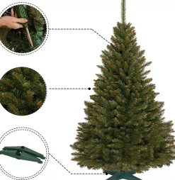 springos Kunstkerstbomen^ Kunstkerstboom | Mountain Spruce | 220 Cm | Zonder Verlichting