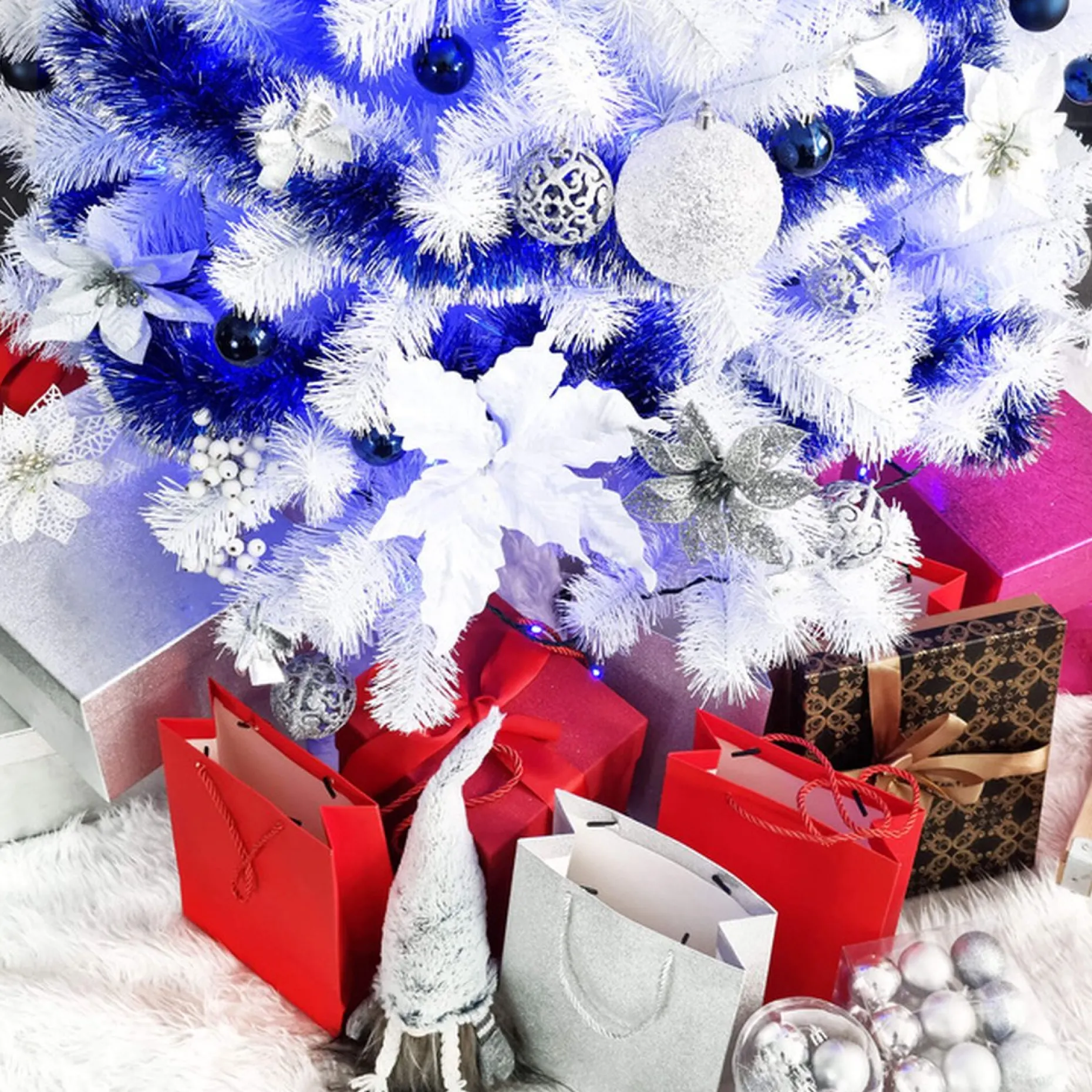 springos Kunstkerstbomen^ Kunstkerstboom | White Fir | Zonder Verlichting | Wit | 150 Cm