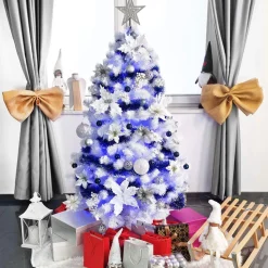 springos Kunstkerstbomen^ Kunstkerstboom | White Fir | Zonder Verlichting | Wit | 150 Cm